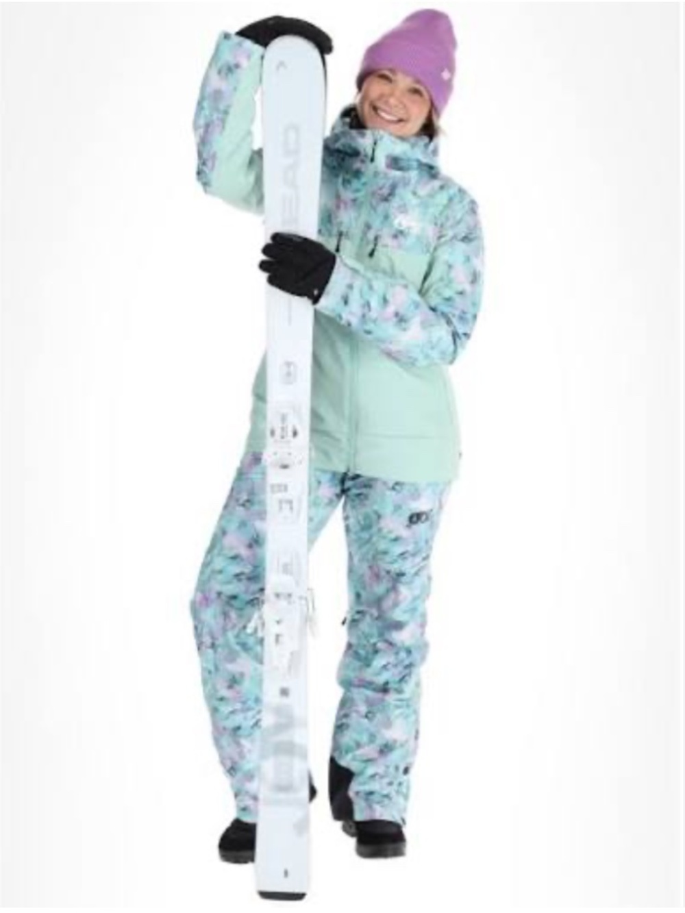 Picture Organic Exa ski jacket matcing pants blurry water print Small XS